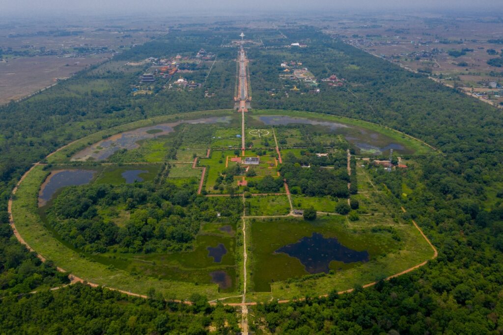 Ariel View of the Lumbini Master Plan Area